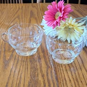 Princess House Cream & Sugar Bowl Set